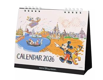 Amazon | ミッキー＆フレンズ 卓上カレンダー 2026年（令和8年